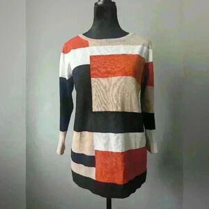 Carol Rose Colorblock Knitted Blouse